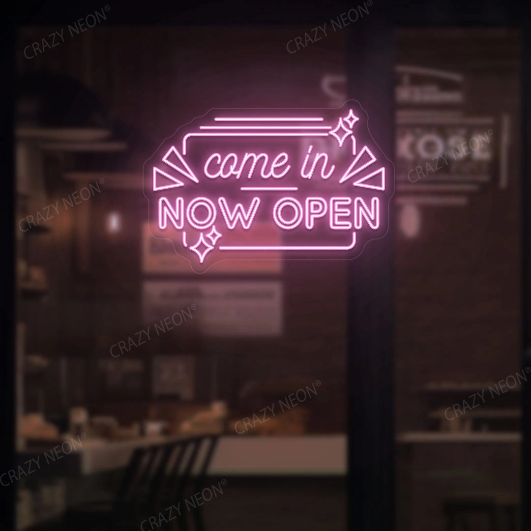 Come in Now Open Sign image 2
