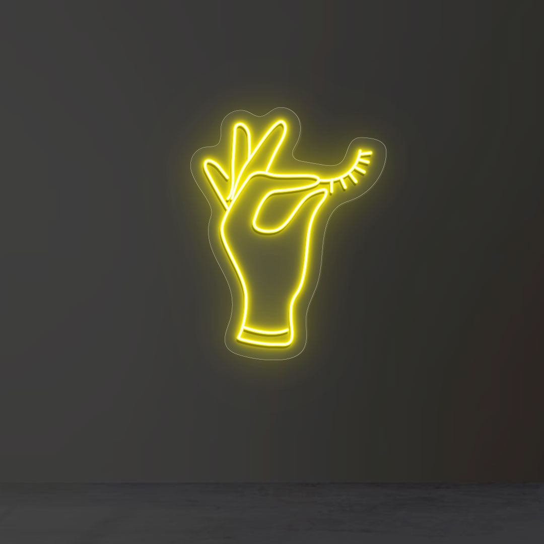 Hand Holding Eyelash Neon Sign image 3