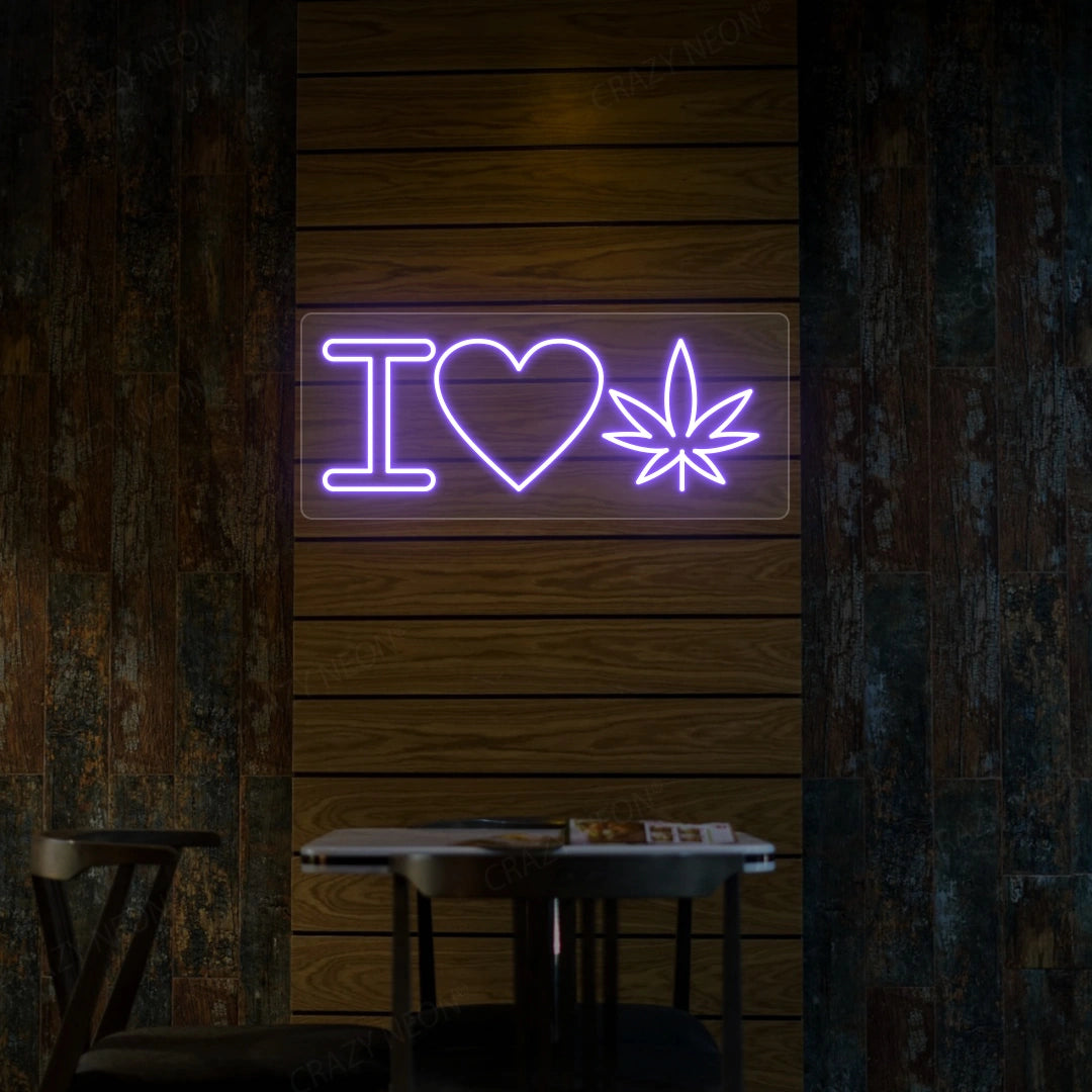 I Love Weed Neon Sign image 4