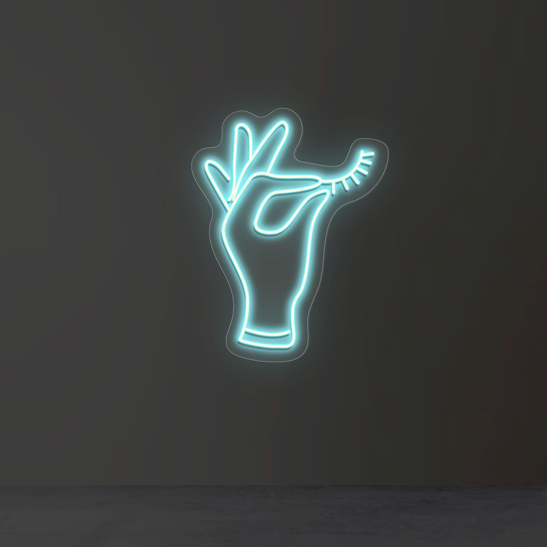 Hand Holding Eyelash Neon Sign image 9