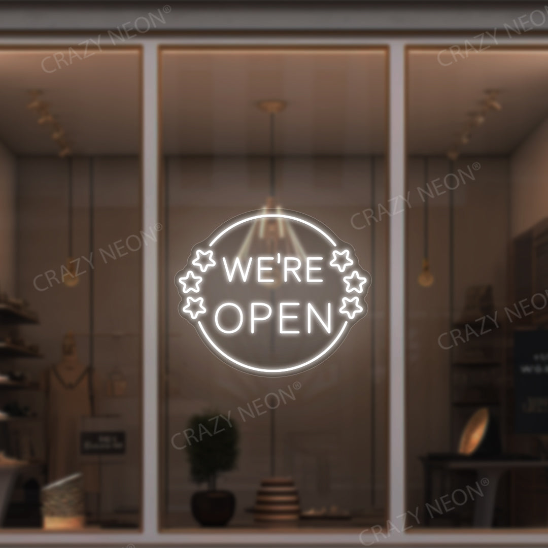 We're Open Neon Sign image 3