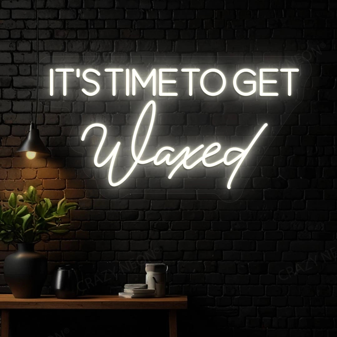 It‘s Time to get Waxed Neon sign image 2