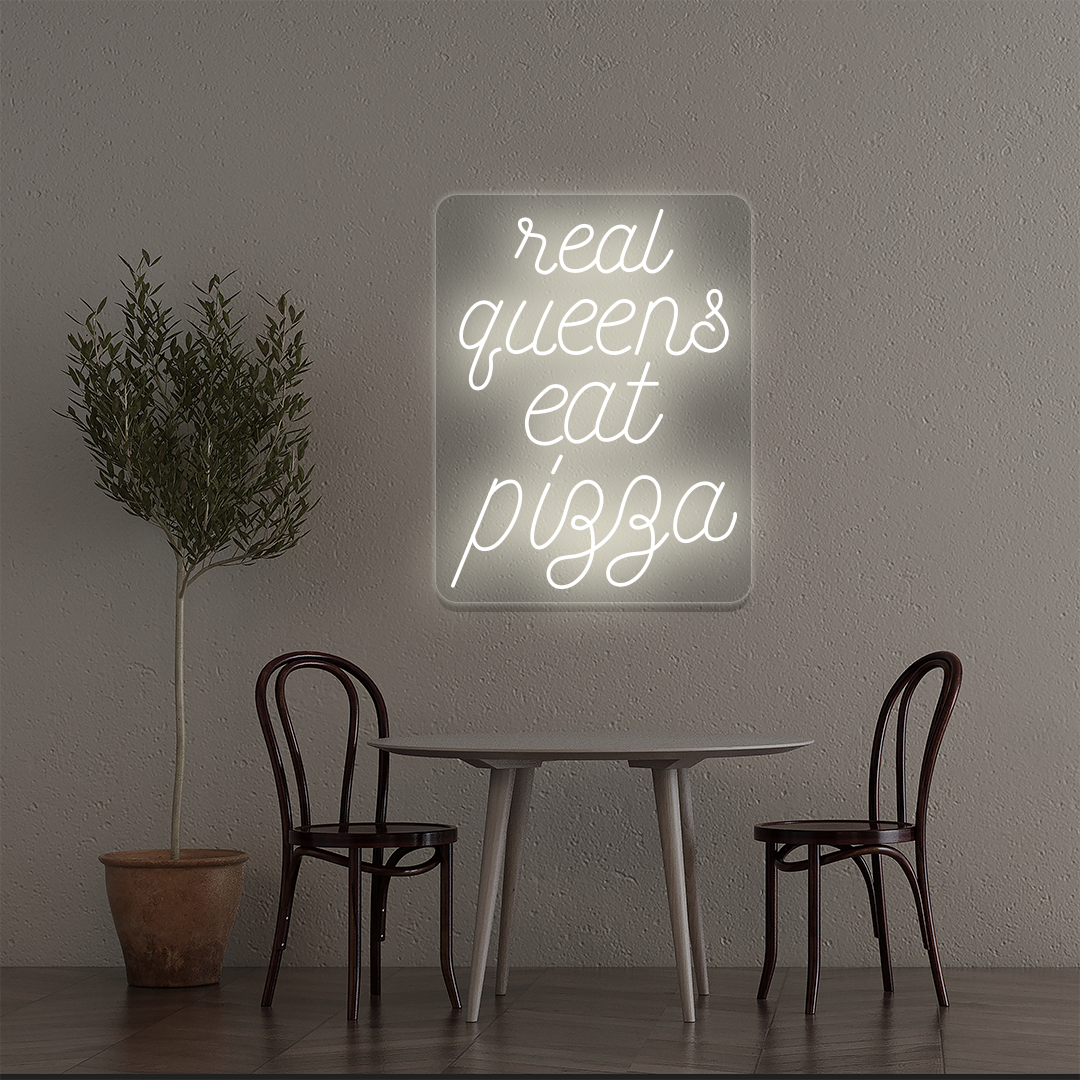 Real Queens Eat Pizza Neon Sign image 6