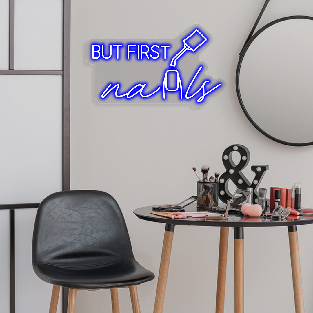 But First Nails Neon Sign image 0