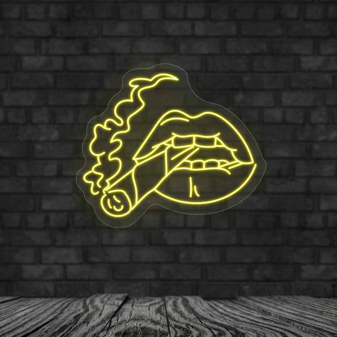 Cigarette in Mouth Neon Sign image 0