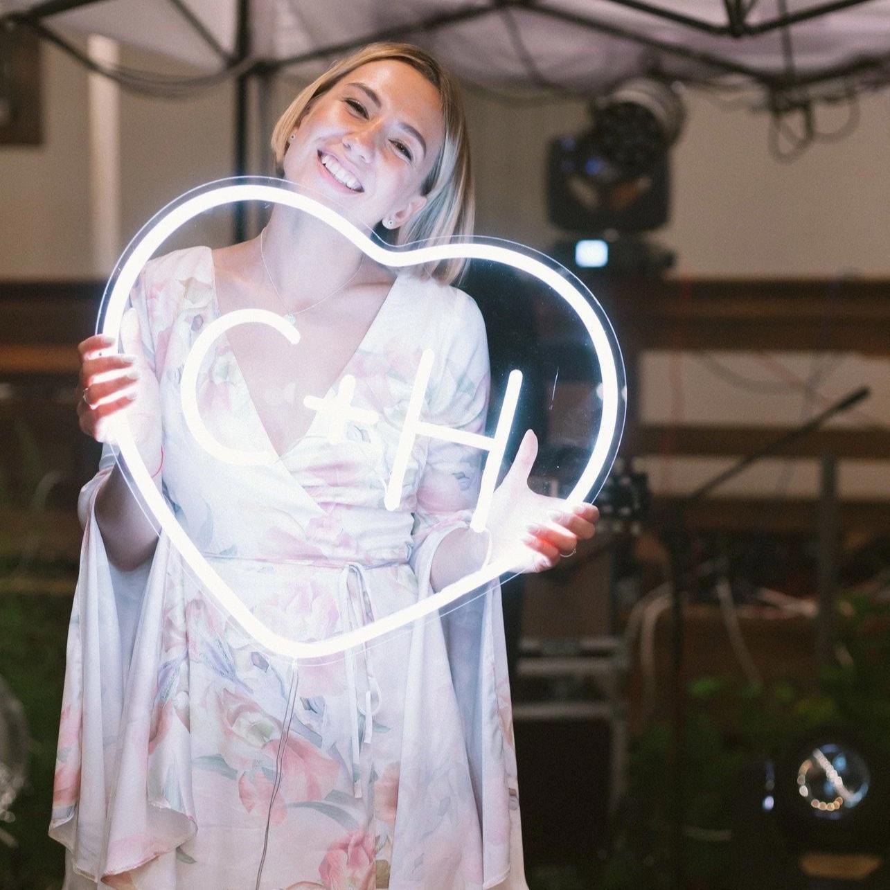 Heart Sign with Initials | LED Neon Sign image 2