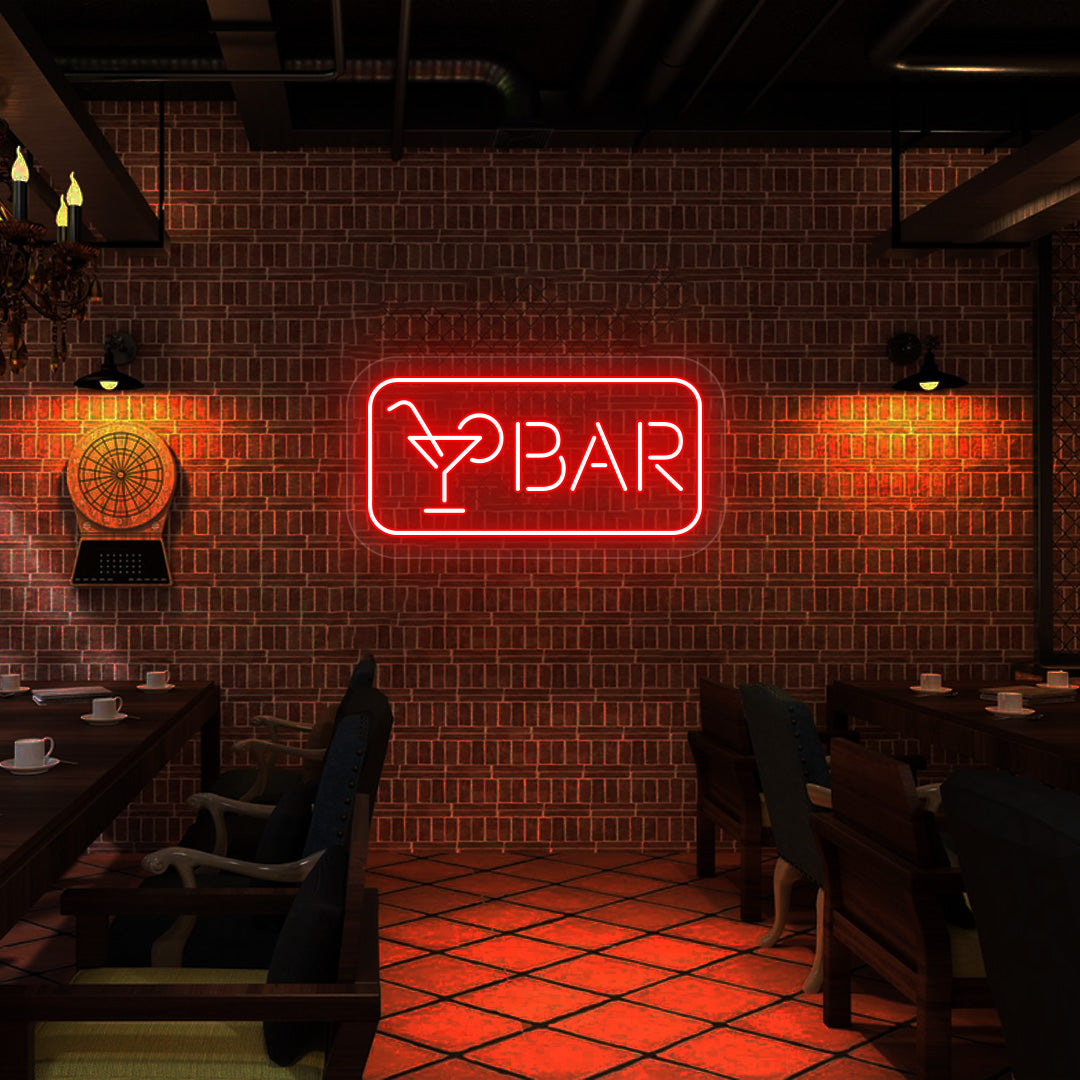 Cocktail Glass Bar Neon Sign image 1