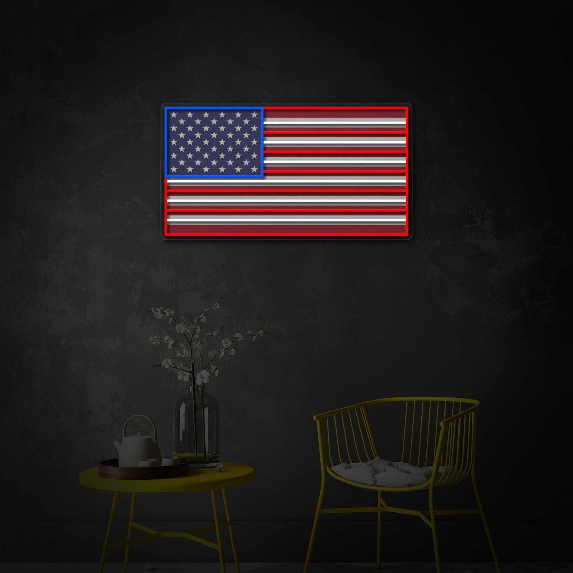 American Flag LED Neon Sign | Patriotic Wall Decor - MEON NEON