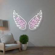 Angel Wings Multicolor Neon Sign image 0
