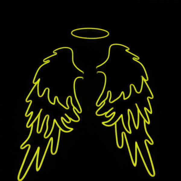 Angel Wings with Halo LED Neon Sign