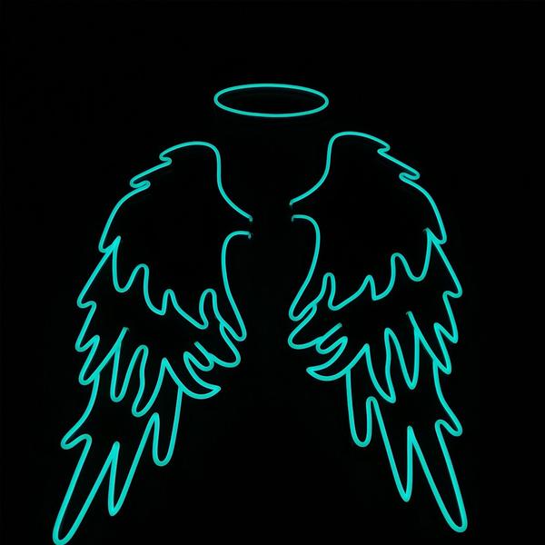 Angel Wings with Halo LED Neon Sign