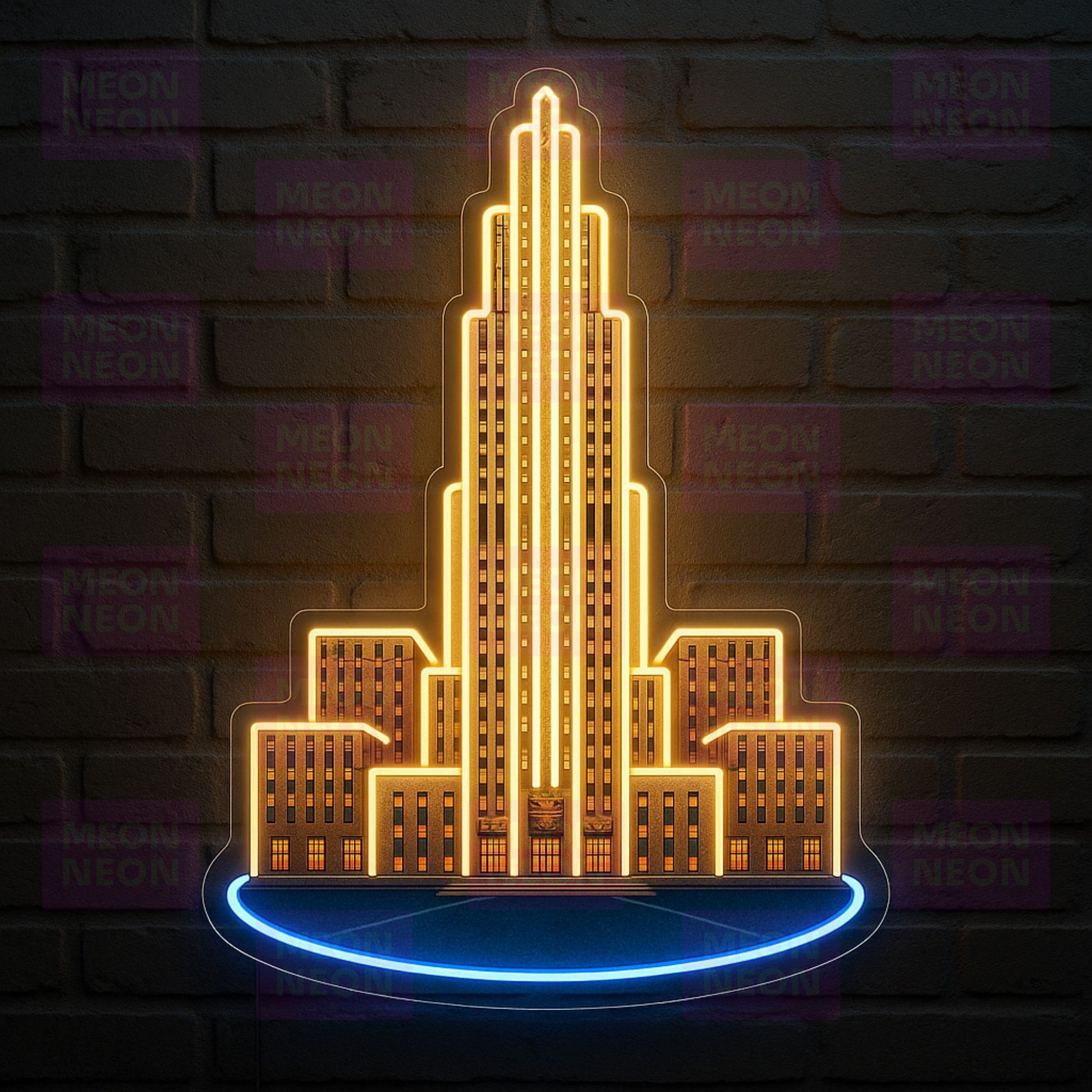 Art Deco Skyscraper Neon Sign - MEON NEON