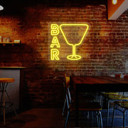 Bar and Glass Neon Sign image 0