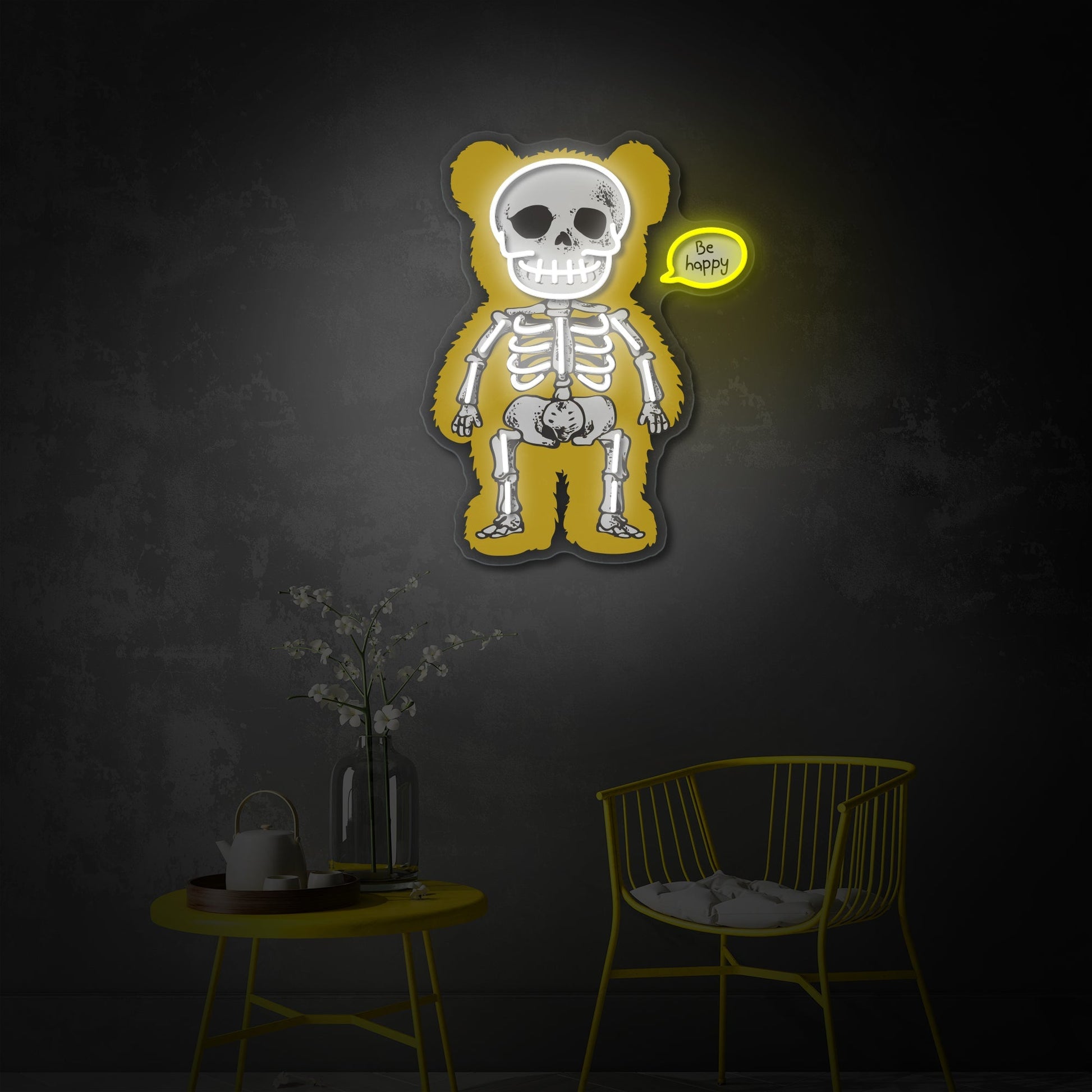 Bear Skeleton LED Neon Sign | Gothic Wall Decor - MEON NEON
