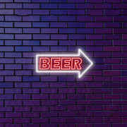 Beer Arrow Neon Sign - Multicolor image 0