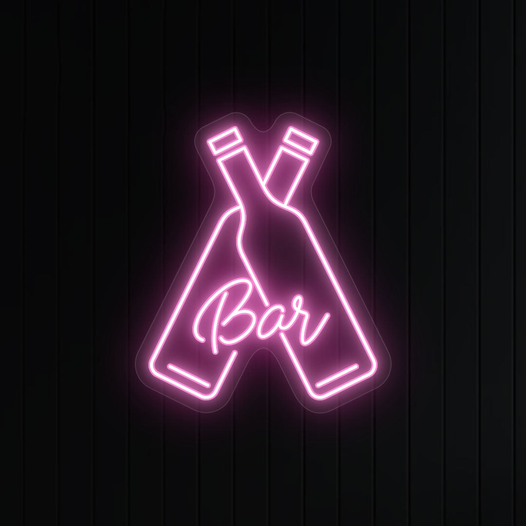 Beer Bottles With Bar Neon Sign image 4