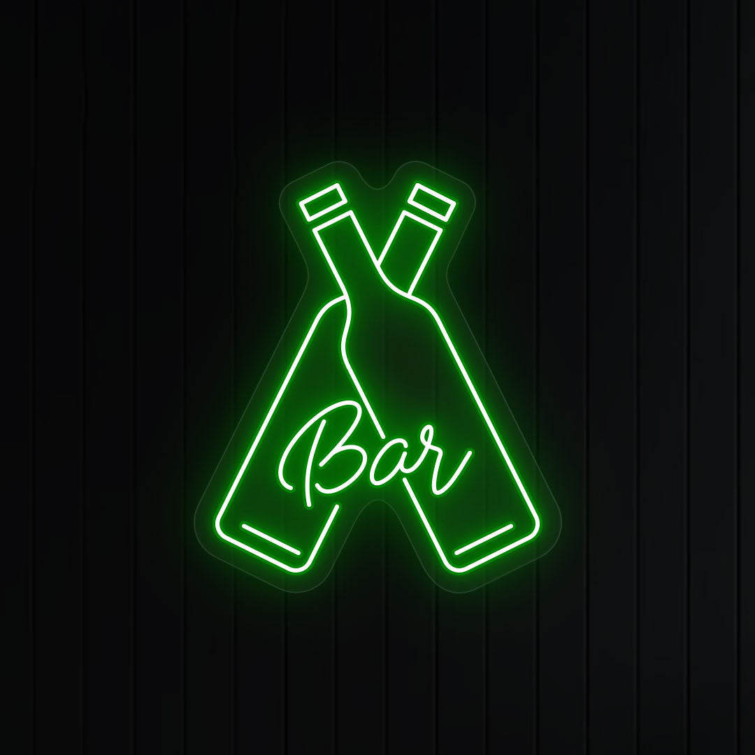 Beer Bottles With Bar Neon Sign image 7