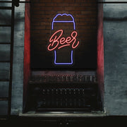 Beer Glass Neon Sign Multicolor image 0