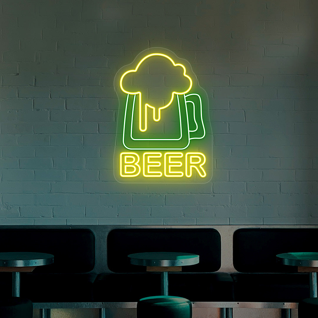 Beer Jug Neon Sign - Multicolor image 2