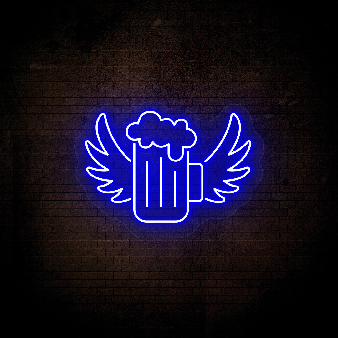 Beer Mug With Angel Wings Neon Sign image 6