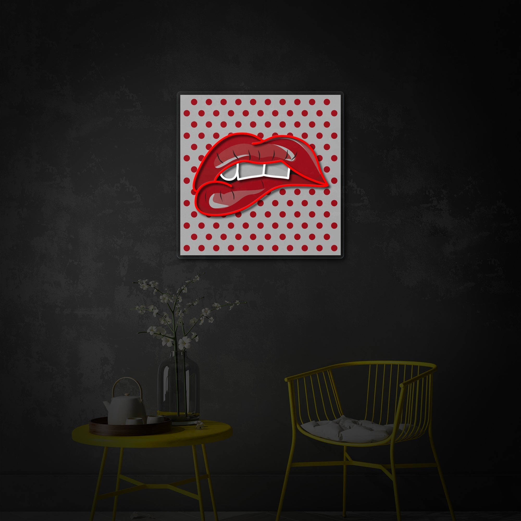Red Lips LED Neon Sign | Beauty Wall Art