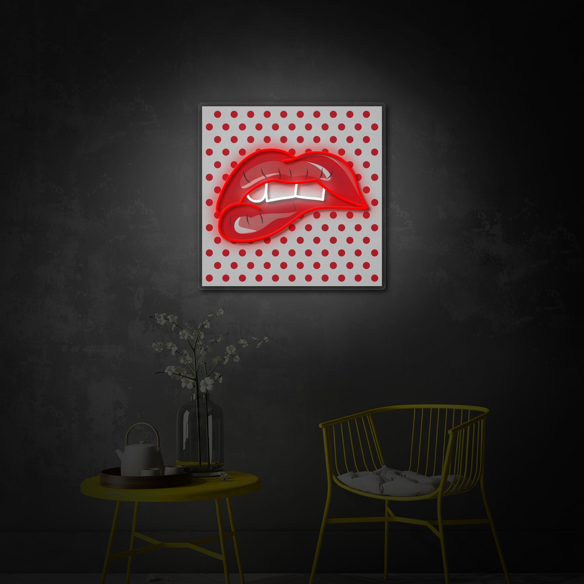 Red Lips LED Neon Sign | Beauty Wall Art