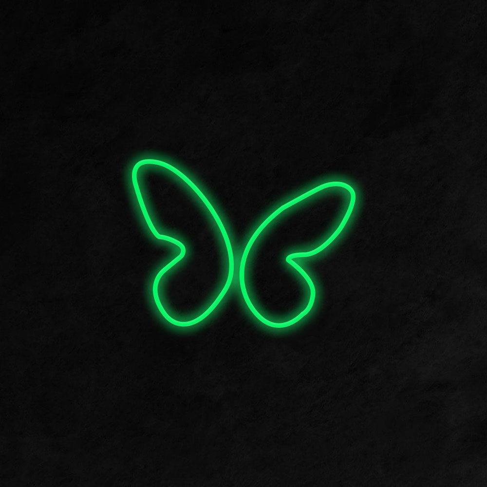 Butterfly LED Neon Sign in Green