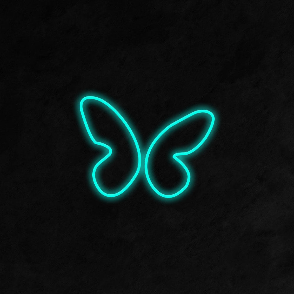 Butterfly LED Neon Sign in Ice Blue