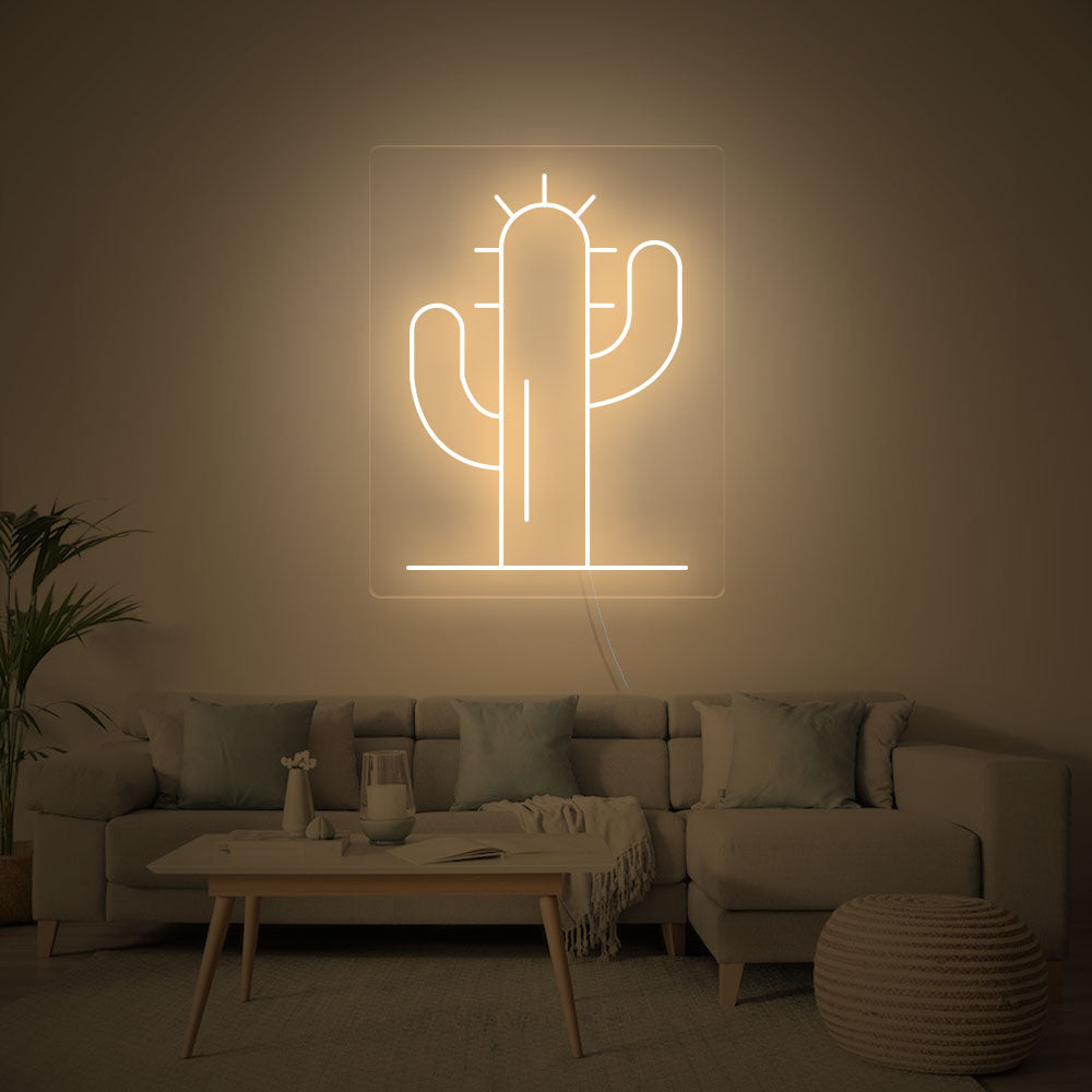 Cactus LED Neon Sign in Warm White