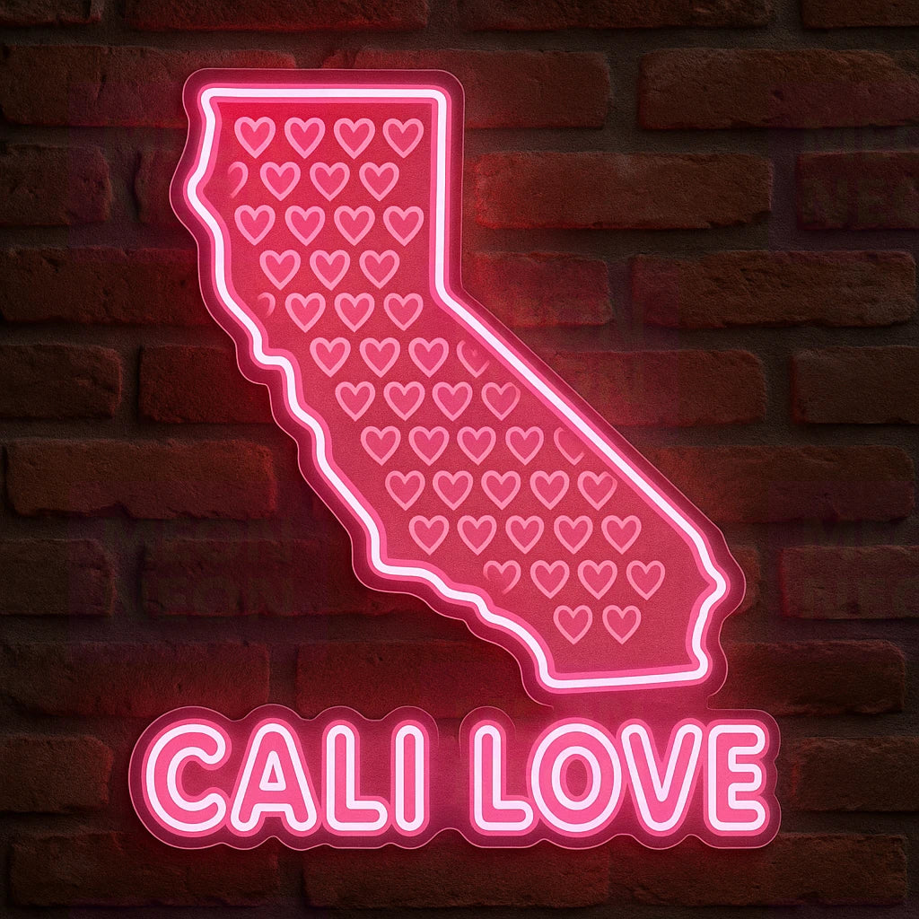 Cali Love State LED Neon Sign