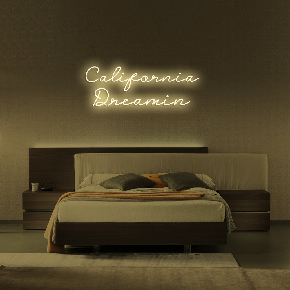 California Dreamin LED Neon Sign in Warm White