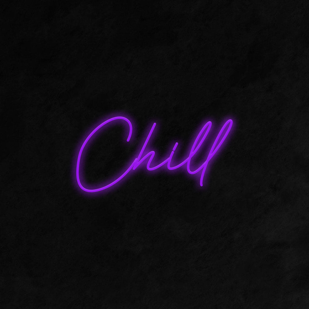 Chill LED Neon Sign in Purple