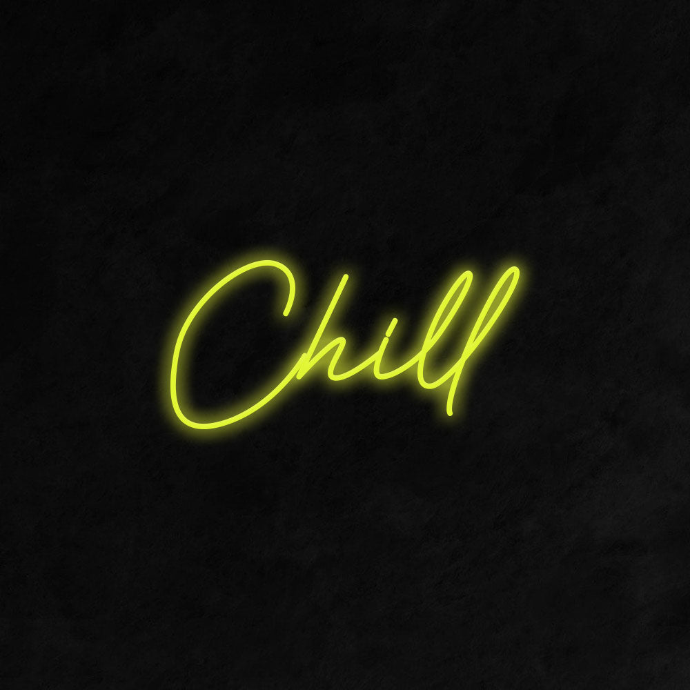 Chill LED Neon Sign in Lemon Yellow
