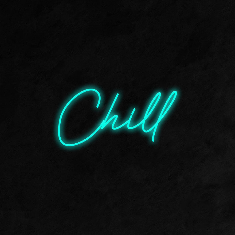 Chill LED Neon Sign in Ice Blue