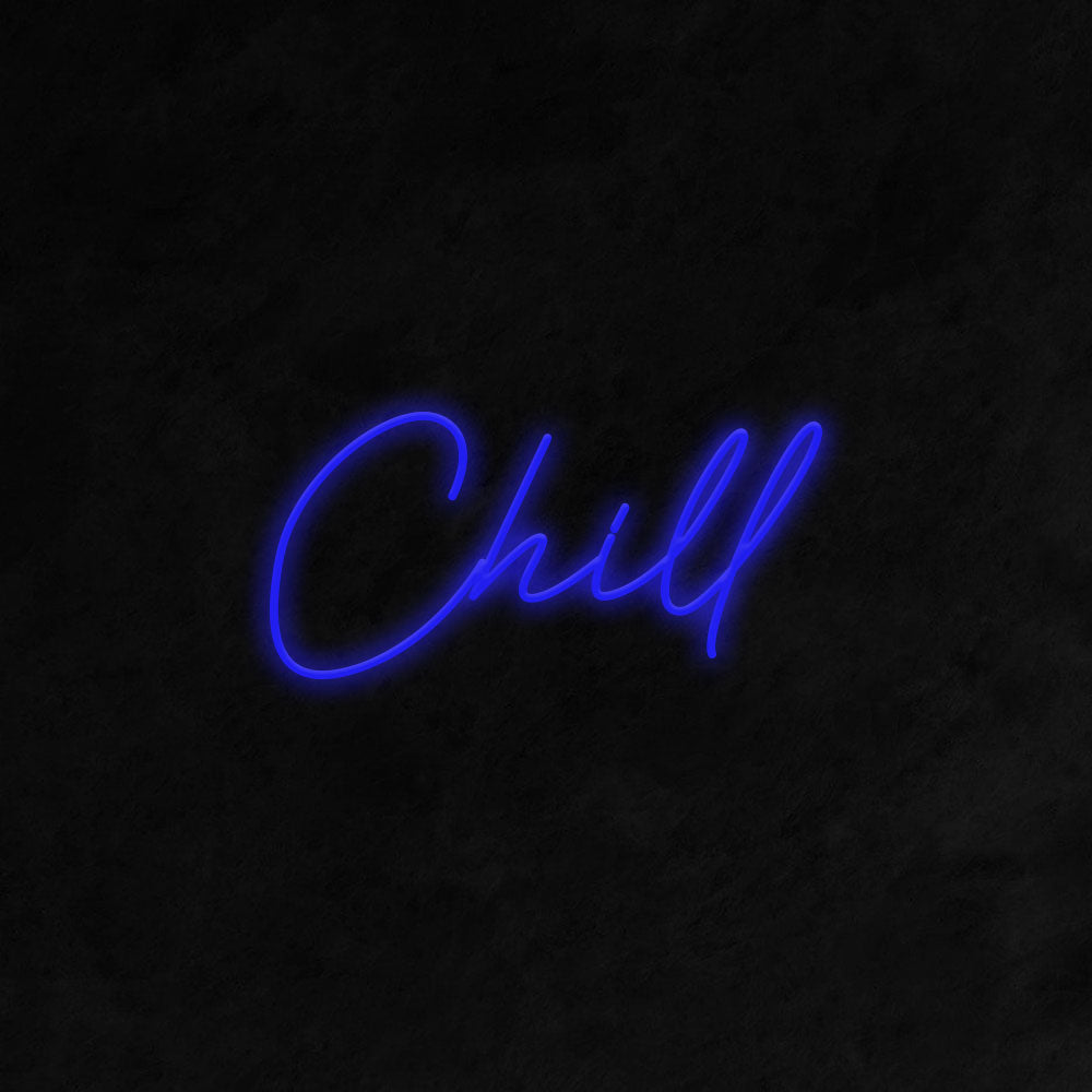 Chill LED Neon Sign in Dark Blue