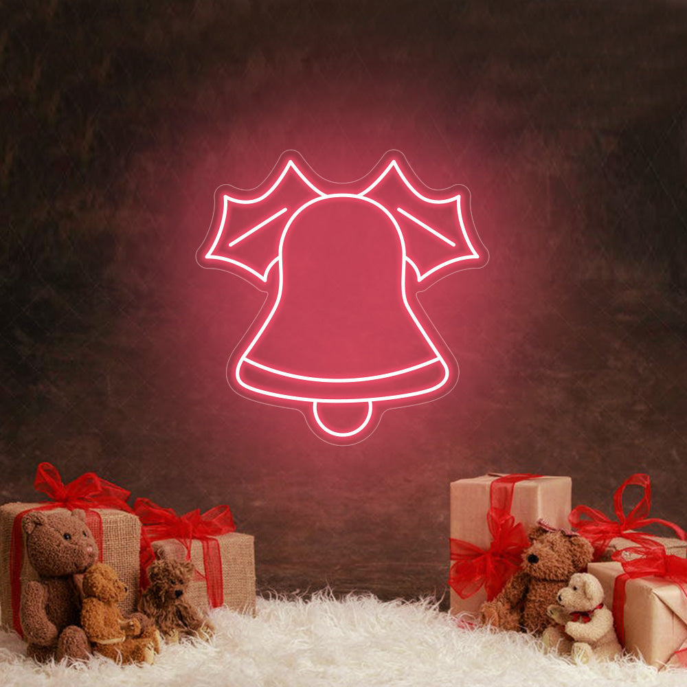 Christmas Bells LED Neon Sign (Style 1) in Cool White