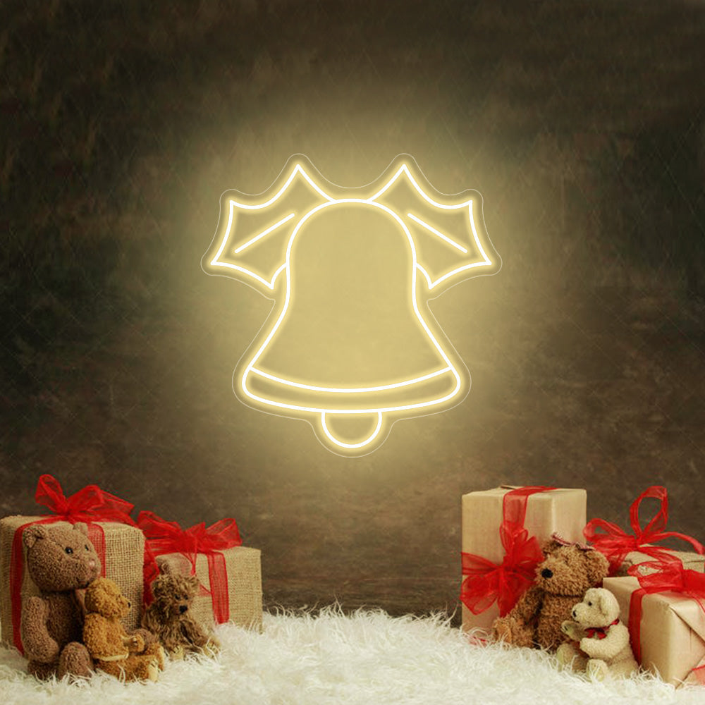 Christmas Bells LED Neon Sign (Style 1) in Red
