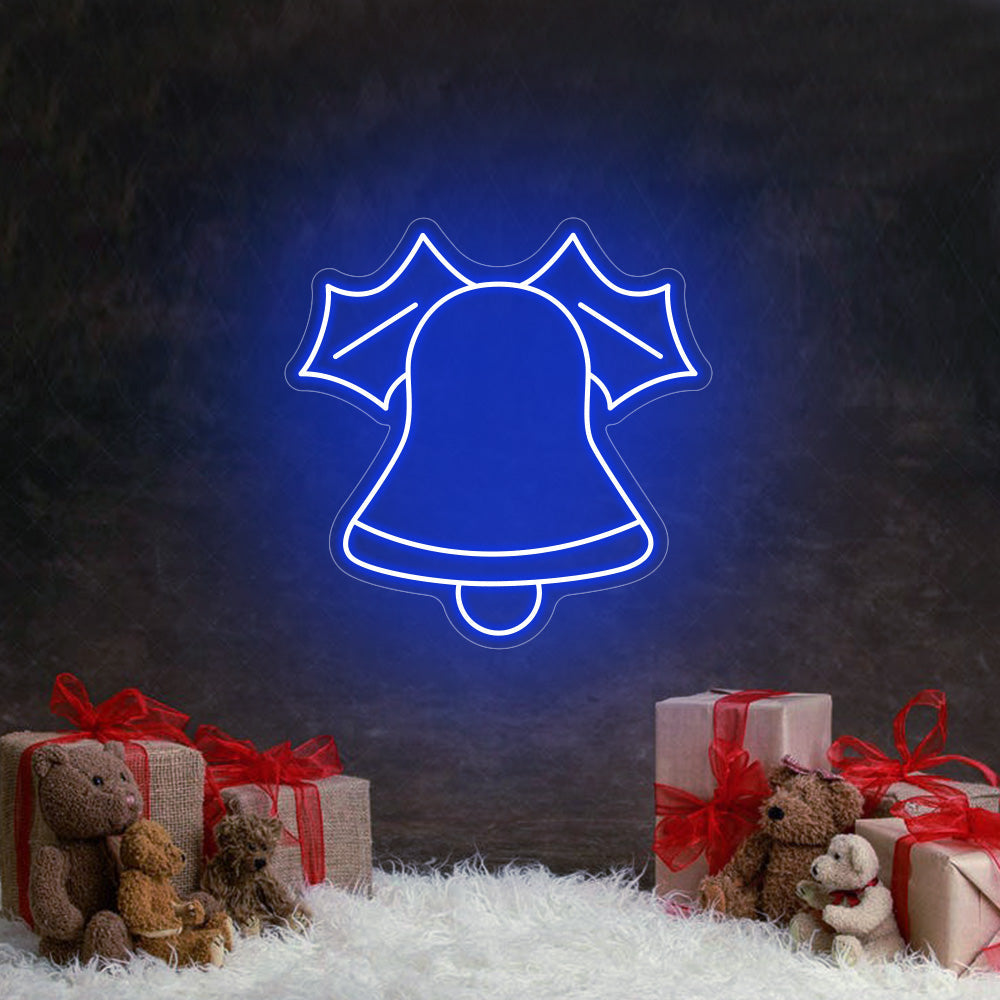Christmas Bells LED Neon Sign (Style 1) in Green