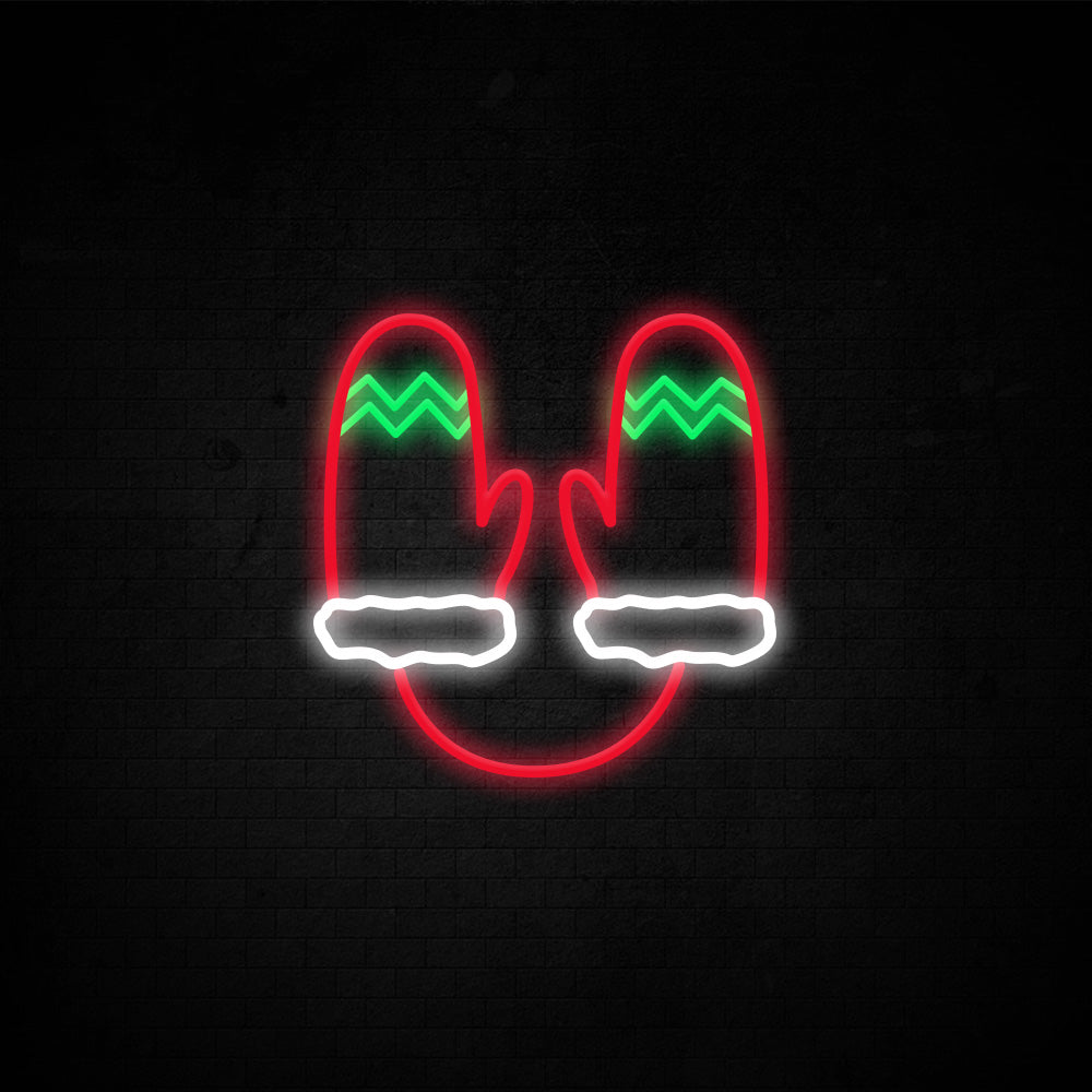 Christmas Mittens LED Neon Sign