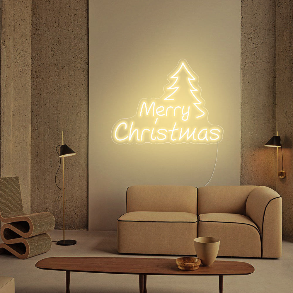 Christmas Tree LED Neon Sign (Style 1) in Warm White