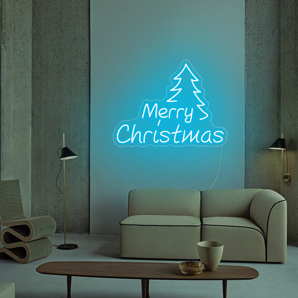 Christmas Tree LED Neon Sign (Style 1) in Green