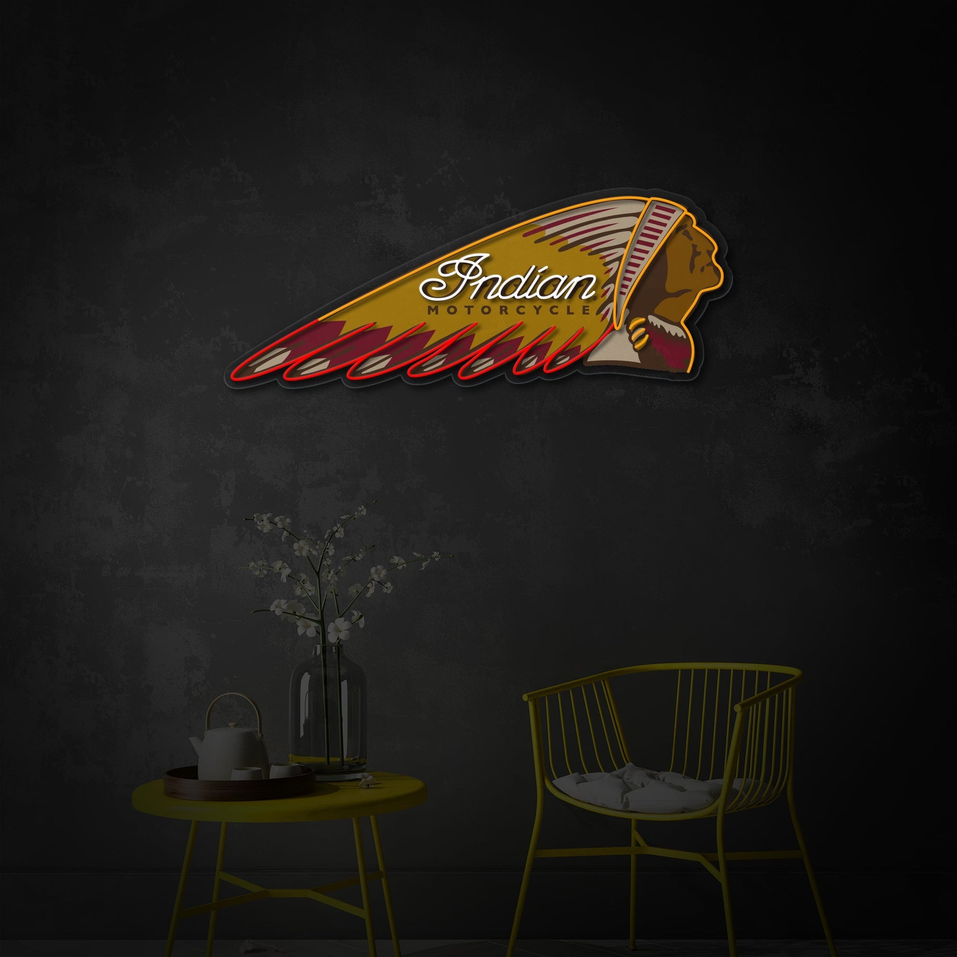 Classic Motorcycle LED Neon Sign | Vintage Wall Art - MEON NEON