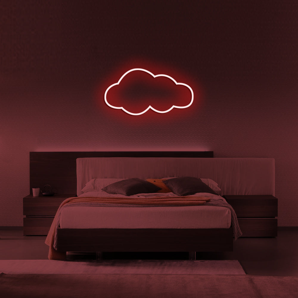 Cloud LED Neon Sign (Style 1) in Red