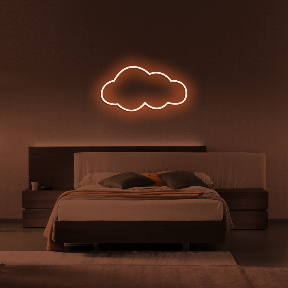 Cloud LED Neon Sign (Style 1) in Orange