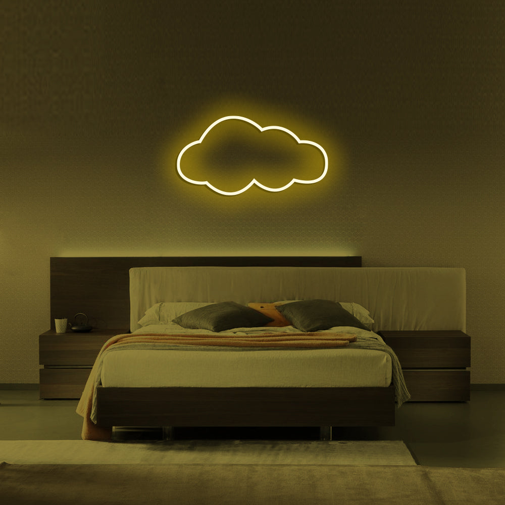 Cloud LED Neon Sign (Style 1) in Yellow