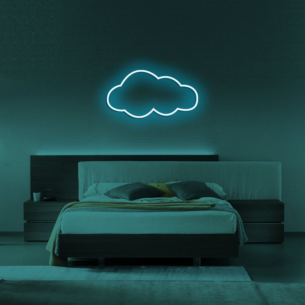 Cloud LED Neon Sign (Style 1) in Ice Blue