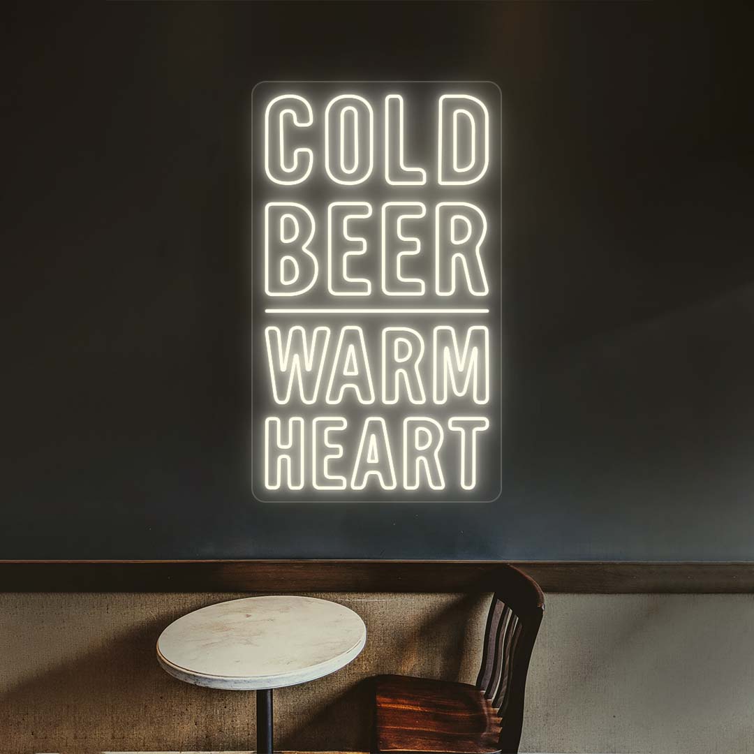 Cold Beer, Warm Heart Neon Sign image 0