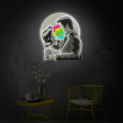 Kissing Couple LED Neon Sign | Love Wall Art