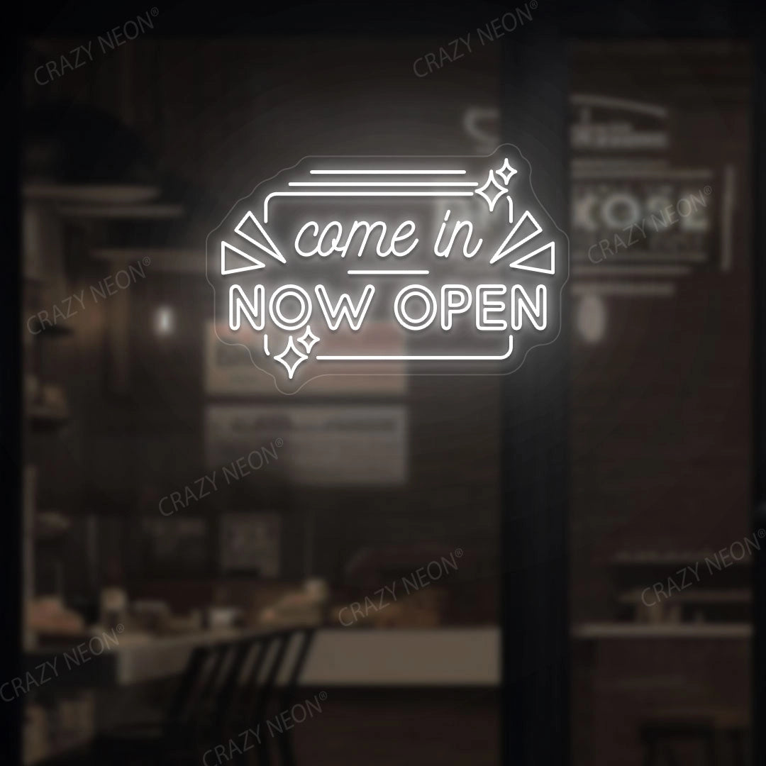 Come in Now Open Sign image 0