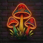 Cosmic Mushroom Garden LED Neon Sign - MEON NEON